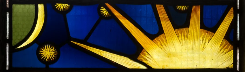 Sonne und Mond, Schöpfung, Te Deum, Ostfenster